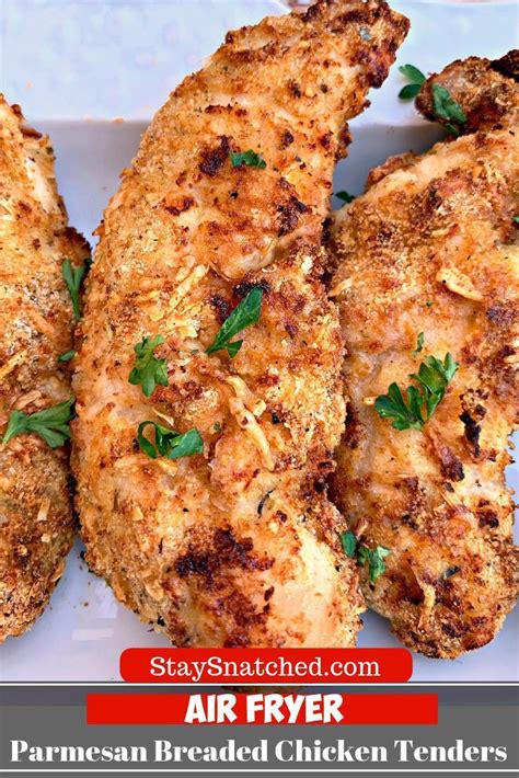 This air fryer recipe for chicken tenders only requires a little olive. Easy Air Fryer Parmesan Breaded Fried Chicken Tenders ...