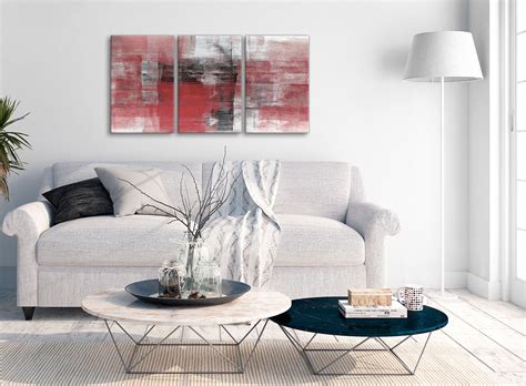 3 Piece Red Black White Painting Bedroom Canvas Wall Art