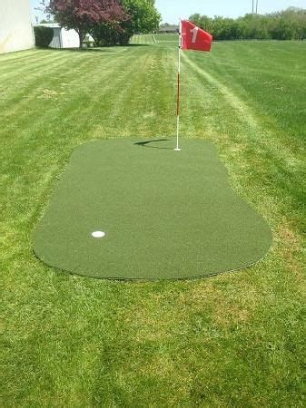 This kit includes (1) aluminum cup, (1). Big Moss Outdoor Target & Putting Green (6'x12 ...