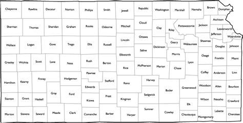 Kansas County Map With County Names