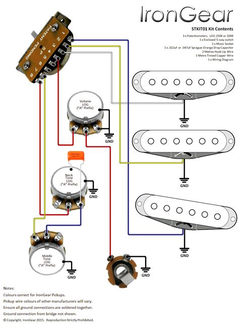 1 set guitars wiring kit pickup selector a500k b500k potentiometers pot 2a683j. Guitar Wiring Kits by Axetec - Wiring Kits for Strat