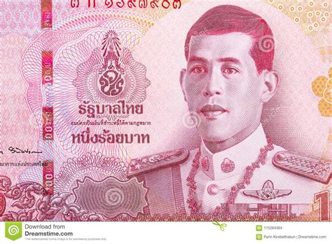 Close Up Of 100 Thai Baht Banknote Stock Photo Image Of Banknote