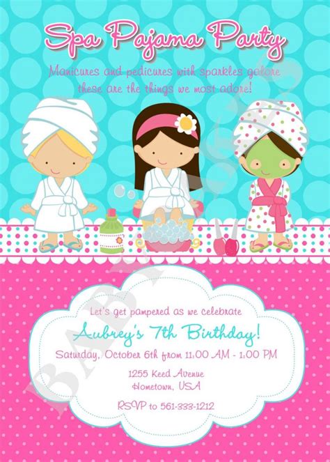 Diy Spa Party Invitations Ann Inspired