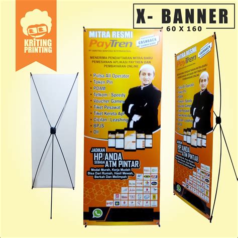 Jual Cetak X Banner Ukuran 60x160 Cm Shopee Indonesia