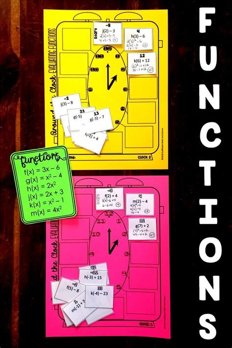 A rectangular window is 7 feet high and has a perimeter of 26 feet. Evaluating Functions Partner Scavenger Hunt Activity | Algebra activities, 9th grade math ...