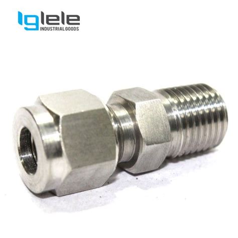 Ss Male Connector Compression Double Ferrule Od Fitting Stainless Steel 304 Iglele