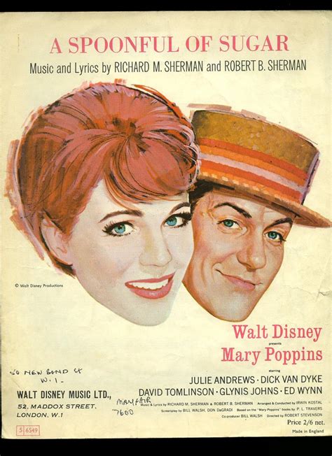 Mary Poppins A Spoonful Of Sugar By Walt Disney Presents Starring Julie Andrews Dick Van Dyke