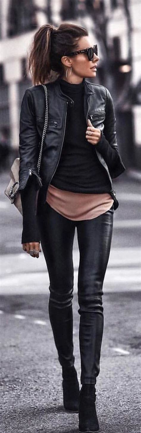 16 leather pants outfits 2018 with images fashion black outfit