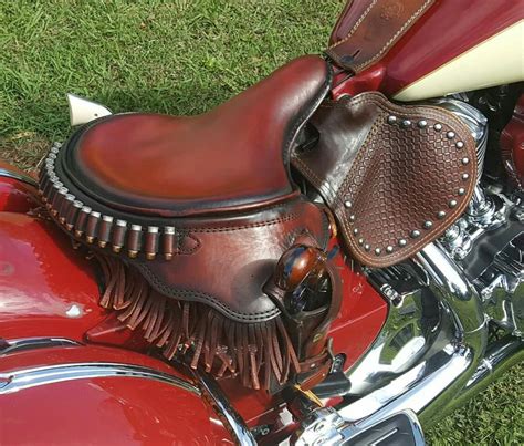 Motorcycle Saddlebags India Studded Tan Leather Motorcycle Saddlebags