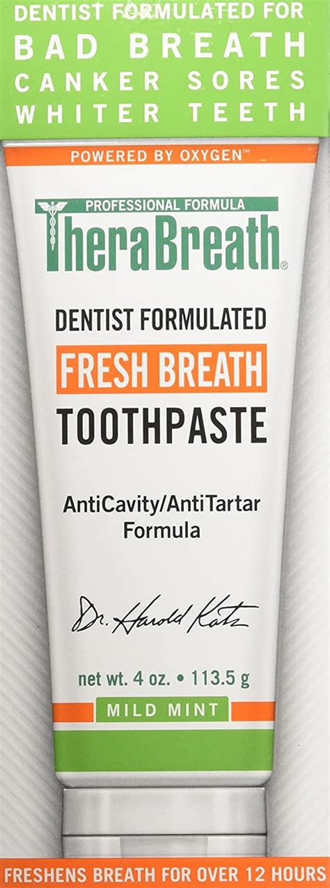 Therabreath Fresh Breath Toothpaste 4 Oz Walmart Canada