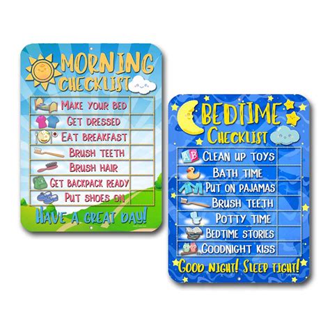 Buy Honey Dew Ts Daily Morning And Bedtime Routine Reward Chart Set