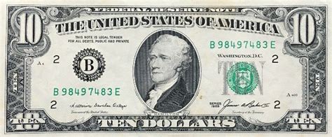Rare 10 Dollar Bill 1985