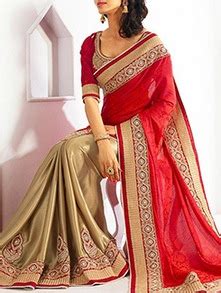 Buy Red Bhagalpuri Silk Printed Saree By Takenick Innovation Online
