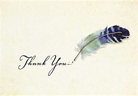 Watercolor Quill Thank You Notes Stationery Note Cards Boxed Cards