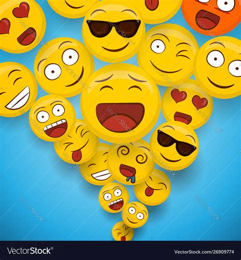 Fun Smiley Face Cartoon Icon Splash Background Vector Image