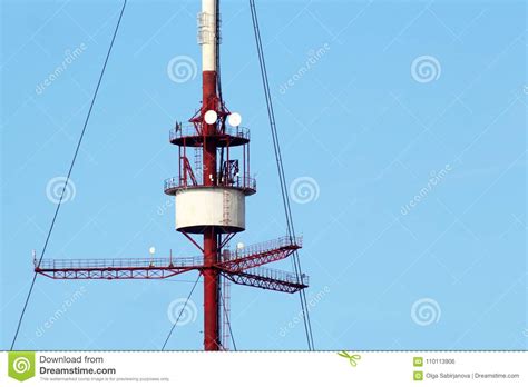 Cell Phone Tv And Radio Tower Base Station Stock Photo Image Of