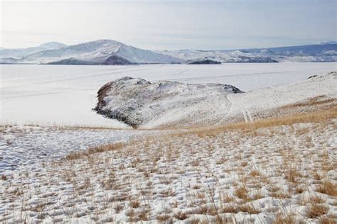 Olkhon Island Winter Landscape Lake Baikal Stock Photo Image Of
