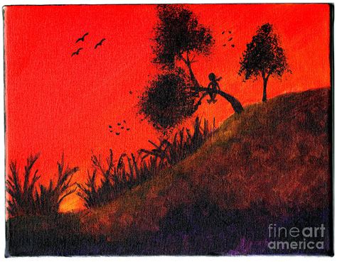 Sunset Nostalgia Painting By Ifeanyi C Oshun