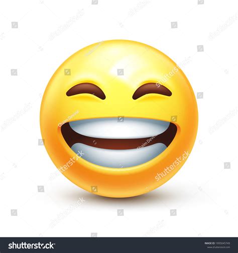 Beaming Emoji Smiling Eyes Grinning Emoticon Stockvector Rechtenvrij