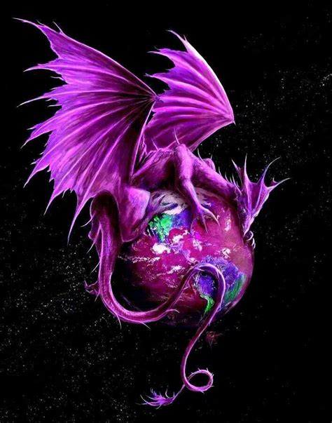 Purple Dragon Magical Creatures Fantasy Creatures Fantasy Images