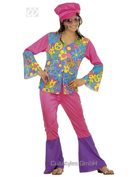 60er Jahre Hippie Kostüm Für Mädchen Bunt Kostüme Für Kinderund