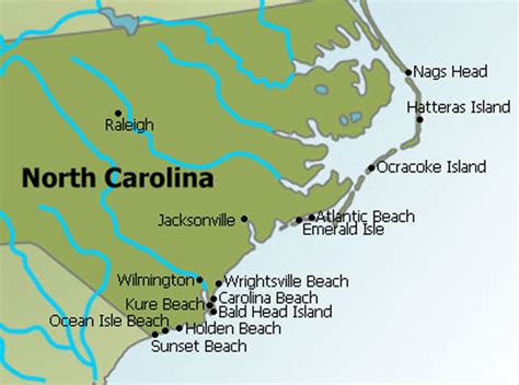 Beaches In North Carolina Map Verjaardag Vrouw 2020