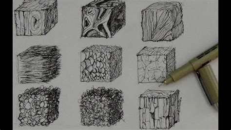 Pen And Ink Drawing Tutorials How To Create Realistic Textures Youtube