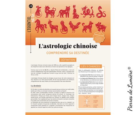 L astrologie chinoise Comprendre sa destinée Pierres de Lumiere