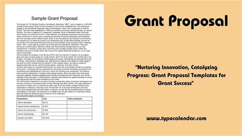 Free Printable Grant Proposal Templates Word Pdf For Nonprofit