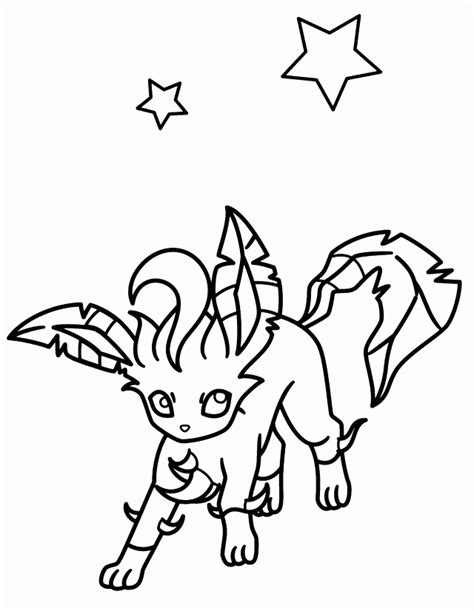 Leafeon Coloring Pages Coloring Home
