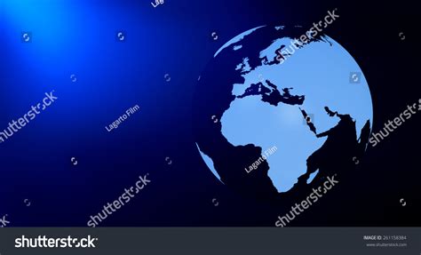 Blue World Globe Presentation Background Stock Illustration 261158384