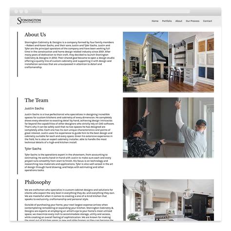 Interior Design Website Design For Stonington Cabinetry Trillion