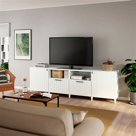 Bestå tv unit with drawers. BESTÅ TV unit with doors and drawers - white/Sutterviken ...