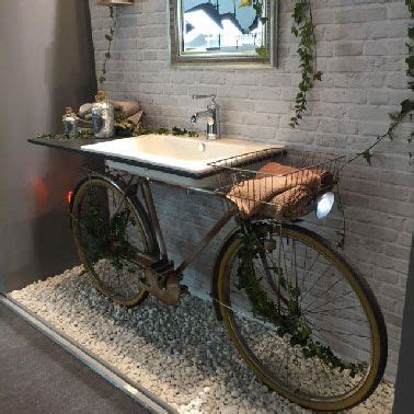 Le secret d'une déco 100% unique ? Idée décoration Salle de bain - Plan vasque support vélo de récup plan en Corian - ListSpirit ...