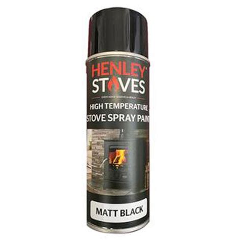 Henley Stoves High Temperature Stove Spray Paint Matt Black 400ml
