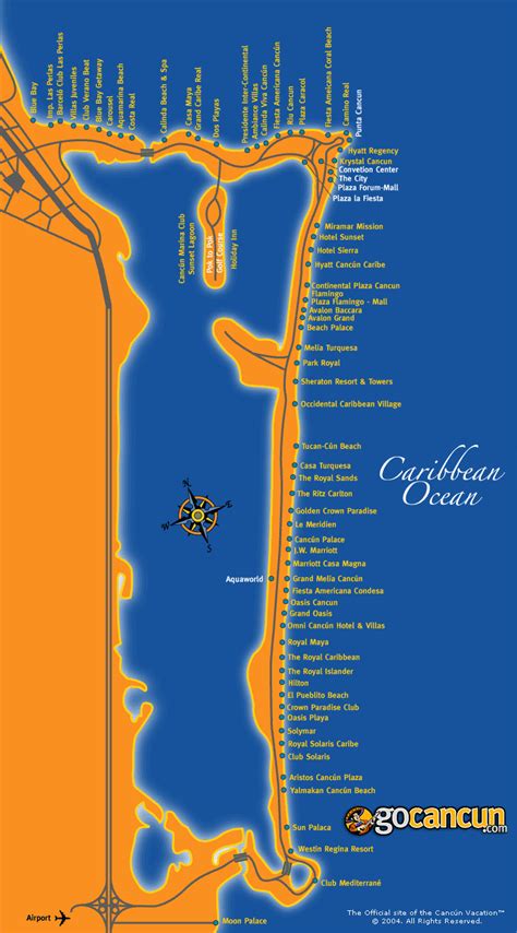 Cancun Hotel Map Cancun Mexico • Mappery