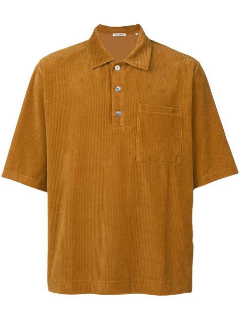 Our Legacy Corduroy Polo Shirt In Yellow For Men Lyst