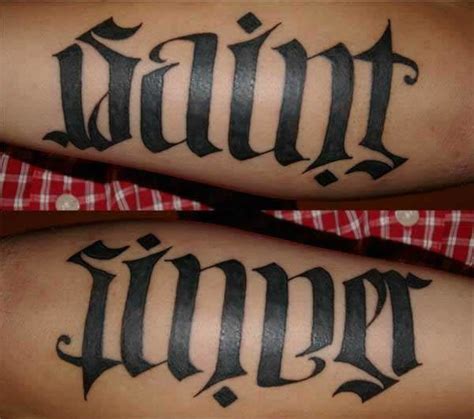 10 Coolest Ambigram Tattoos Oddee