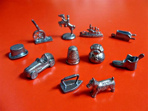 Eleven Monopoly Game Pieces Metal Game Tokens Arts And Etsy Metal
