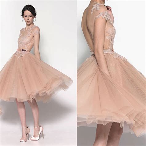 New Fashion Romantic Cheap Short Tulle Champagne Cocktail Dresses With