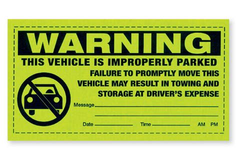 Parking Violation Sticker First Notice