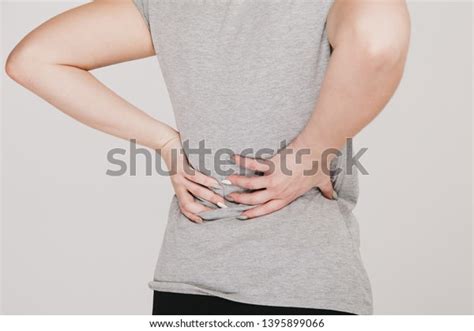 Backache Kidney Problems Concept Lumbago Stock Photo 1395899066