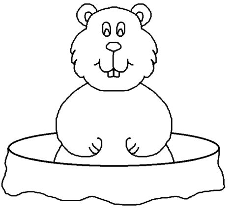 Groundhog clipart black and white, Groundhog black and white