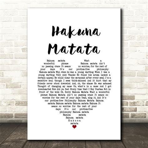 Hakuna Matata Lyrics