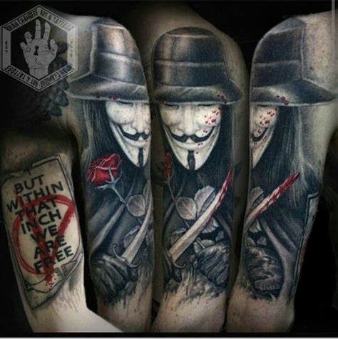 Fans of the graphic novel or movie will love these v for vendetta tattoos! Pin by Kara Marie on Trash Polka in 2020 | Vendetta tattoo ...