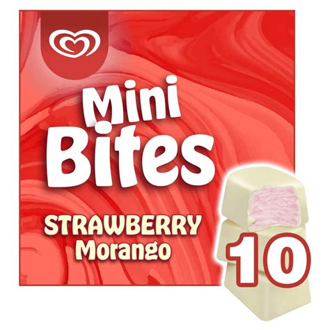 Gelado Mini Bites De Morango Emb 100 Ml 10 Un Olá Continente