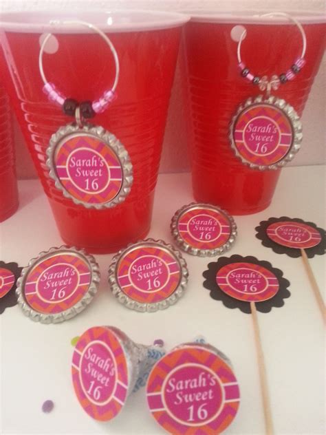 Sweet 16 Birthday Party Decorations Party Favors A Set Of 12 16th Birthday Party Sweet 16