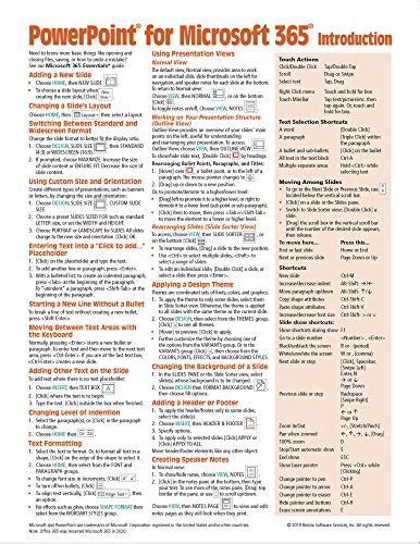 Powerpoint For Microsoft Office Introduction Quick Reference Guide Windows Version