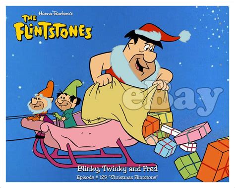 Rare Christmas Flintstone Cartoon Color Tv Photo 5 Hanna Barbera
