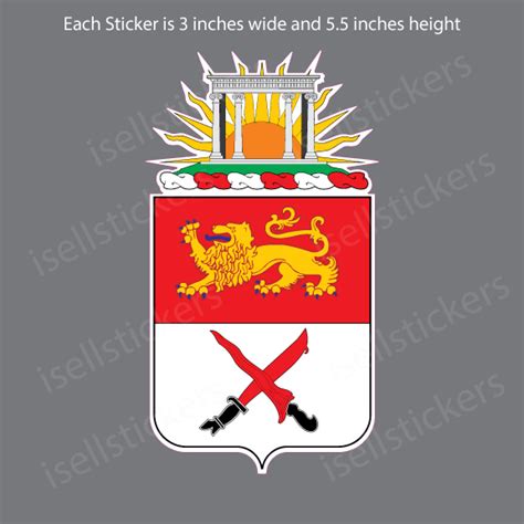15th Cavalry Regiment Coa Army Bumper Sticker Vinyl Window Decal